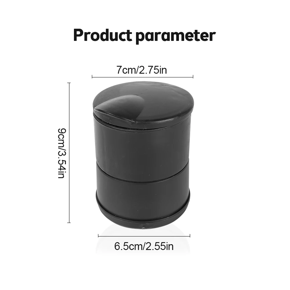 Car Ashtray with LED Light Cigarette Cigar Ash Tray Container Smoke Ash Cylinder Smoke Cup Holder LED Colorful Ashtray