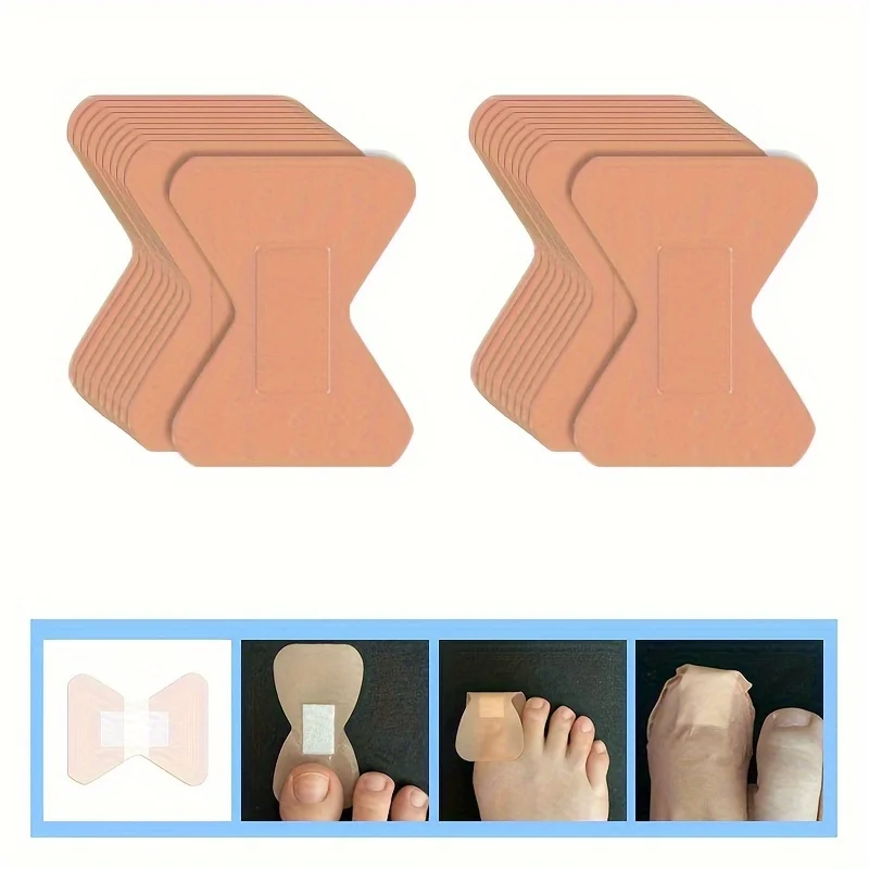 100pcs Multi-Shape Breathable Cotton Blend Bandages - Waterproof, skin-friendly adhesive wound care for minor cuts and abrasions 4