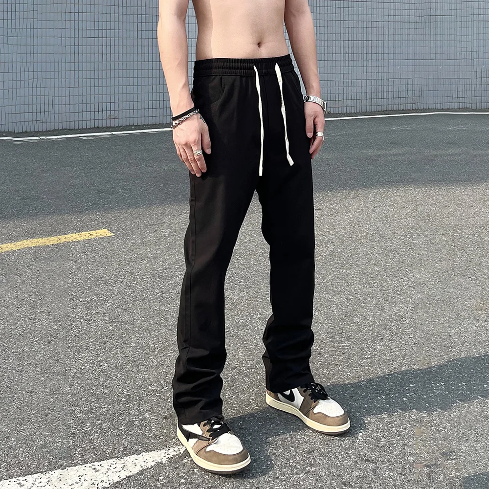 Summer Casual Pants Mens Formal Skinny Fashion Fit Y2k Slim Trousers Streetwear Simple Solid Color Designer Pantalones Hombre