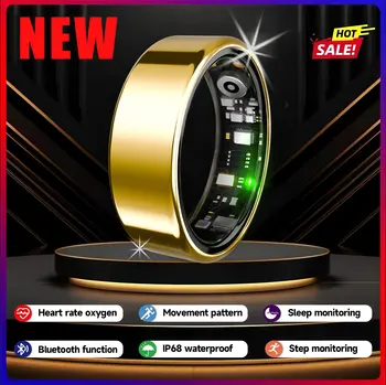 2025 New Smart Ring Men Women, Heart Rate and Blood Oxygen Monitor Smartring IP68 & 5ATM Waterproof, Multi-sport Mode 1