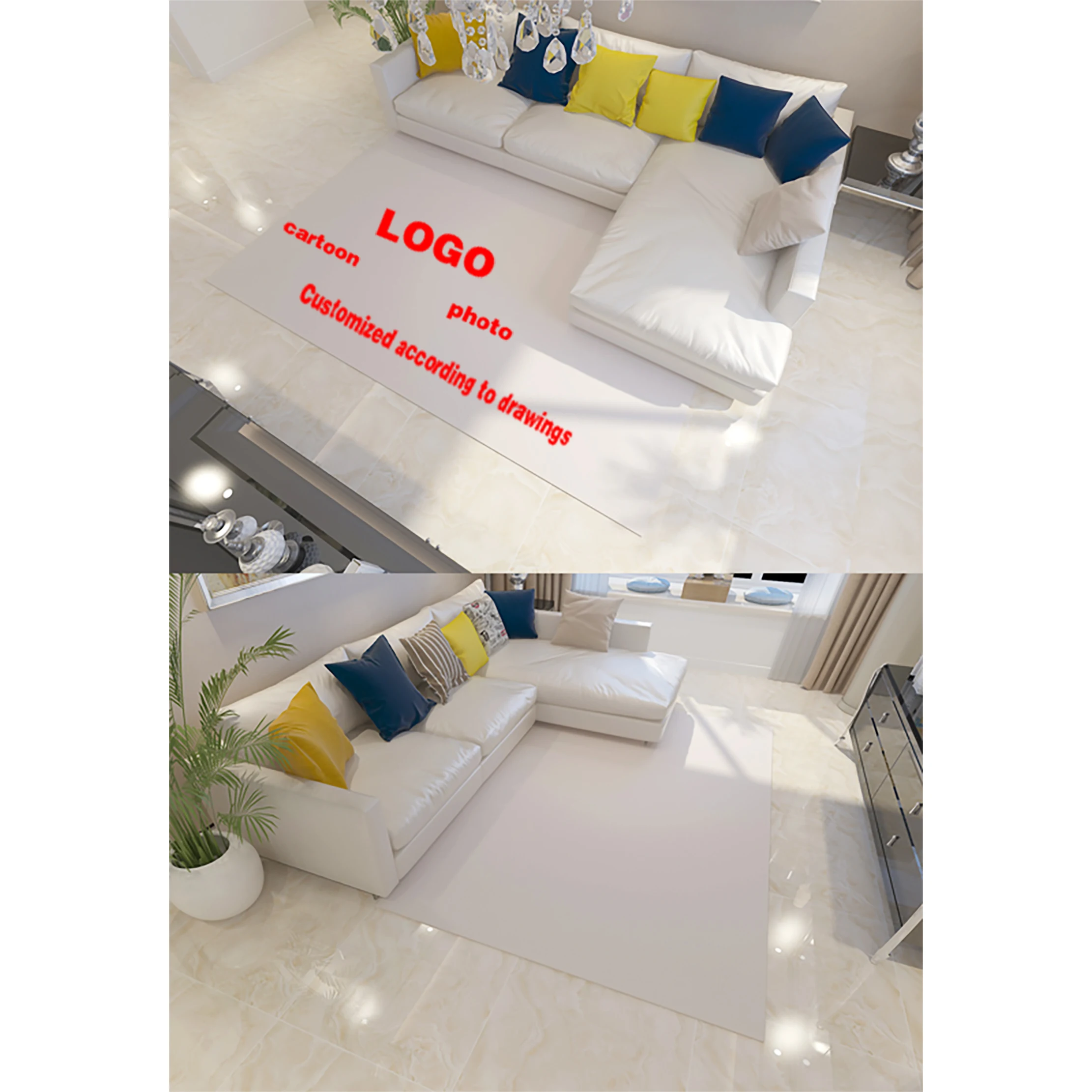 Customized size floor mat, rectangular circular chair mat, company logo, exhibition large carpet, custom DIY carpet