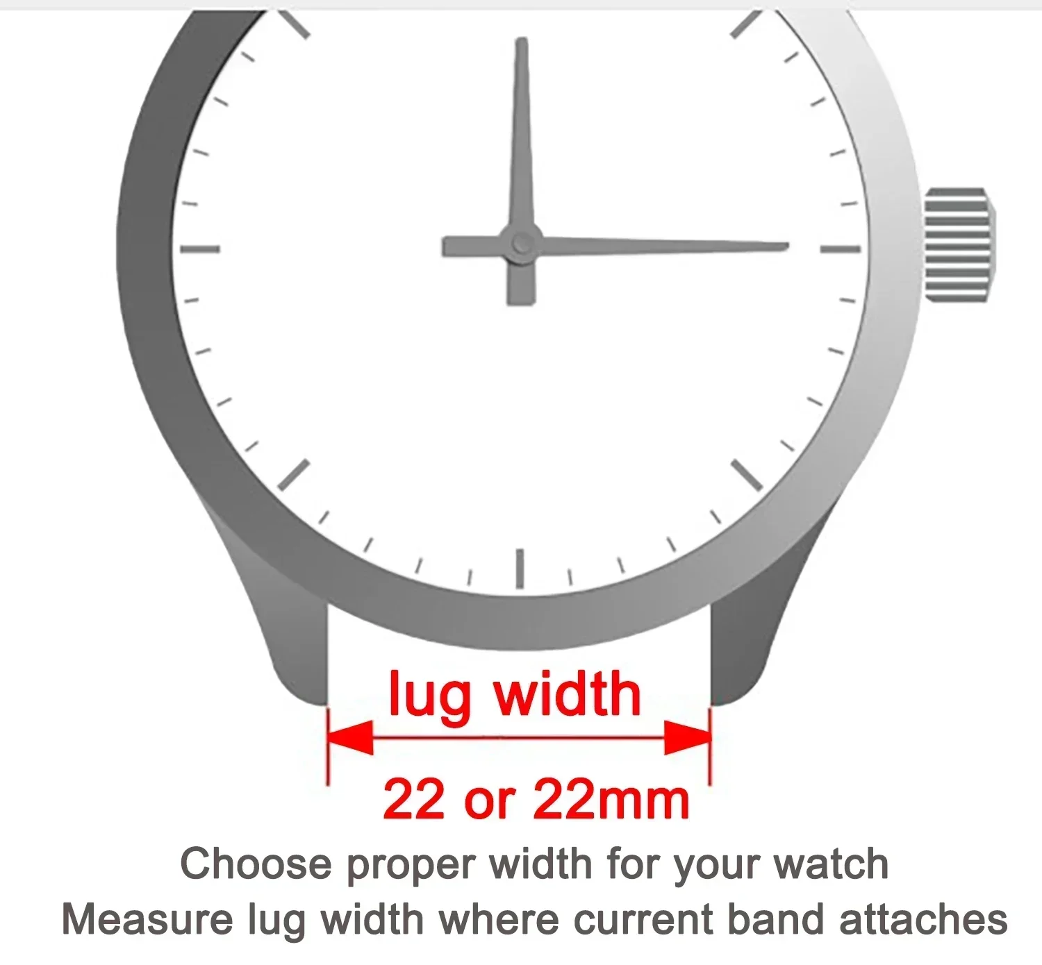 Sport Silicone Bracelet - 22mm Watch Strap