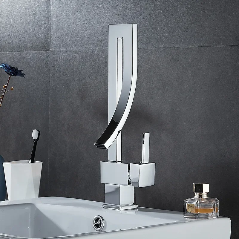 Description Picture 3 of itemBathroom Faucet Chrome Basin Square Sink Rose Gold Deck Mounted Toilet Hot And Cold Mixer Water Tap