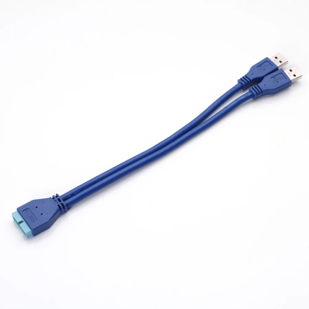 Adrot 2Port USB 3.0 Female To 20 Pn Header Motherboard Cable
