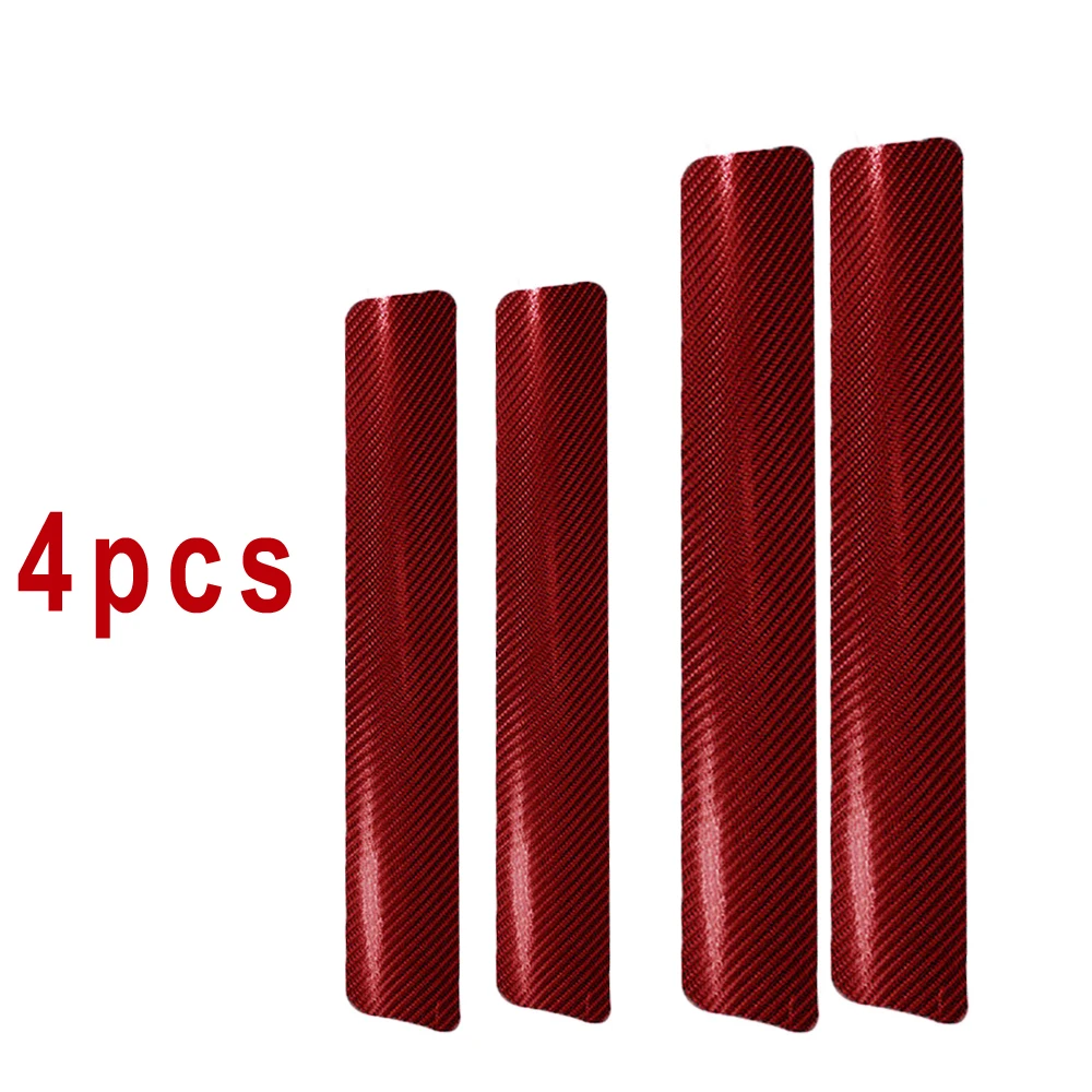 Car Door Plate Sticker Sill Scuff Cover Protector 3D Carbon Fiber Anti Scratch 4pcs car stickers car door stickers carbon fiber sticker car door protector car threshold protector car door edge protector car trunk door sill protector carbon fiber car stickers
