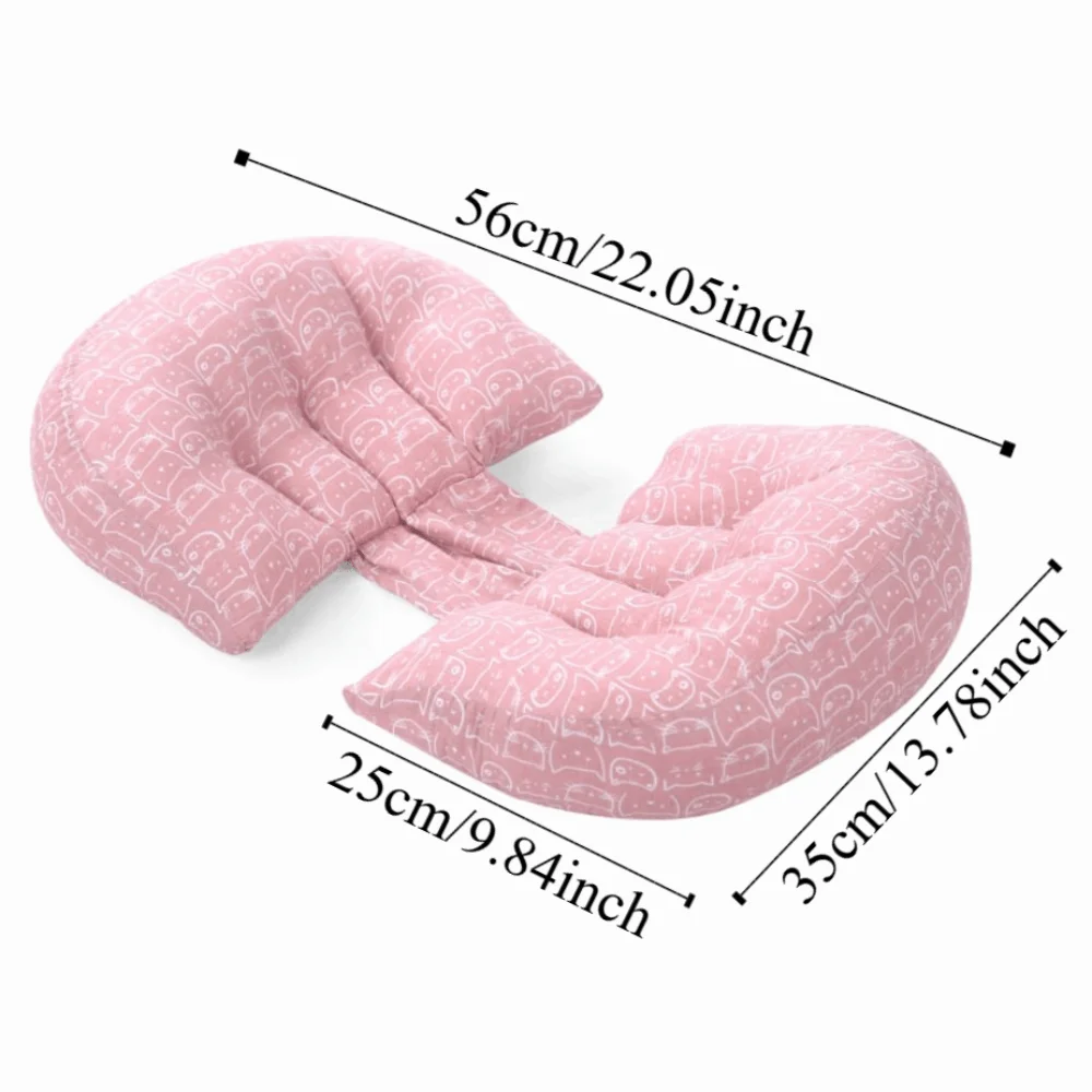 Soft Pregnancy Pillow Ergonomic Comfort Waist Support Pillow Adjustable Auxiliary Pillow Maternity Pillow Ventral Lying