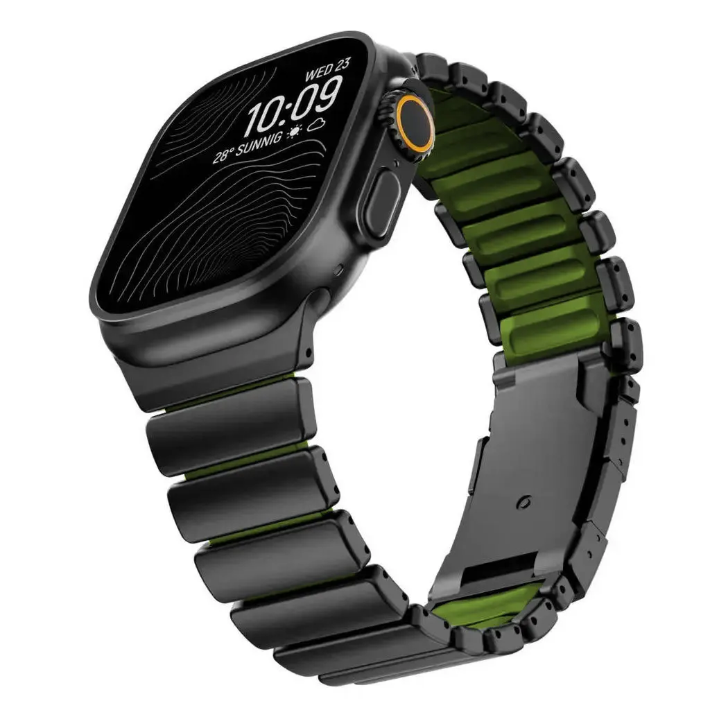 Premium Titanium Silicone Watch Strap - Elegant Luxury Bracelet