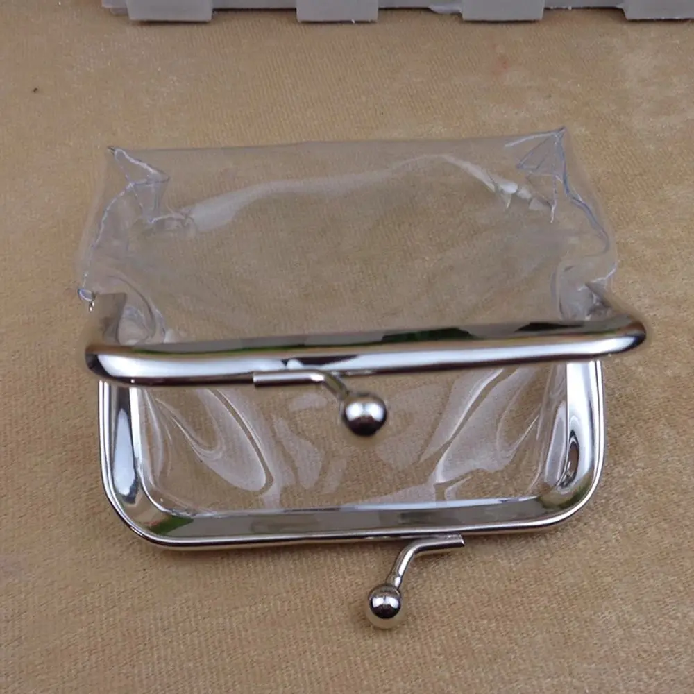 Mini Money Bags Bus Card Iron Mouth Clip Credit ID Card Small Wallet Holder Transparent Coin Purse Change Purse