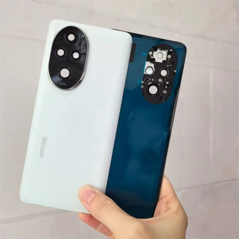 포 아너 200 프로 후면 유리 커버, HONOR 200 Pro 5G 후면 도어 교체용 하드 배터리 케이스, 후면 하우징 커버 및 카메라 렌즈