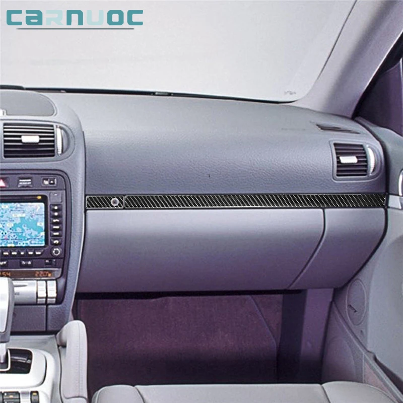 

Glove Box Trim Strip For Porsche Cayenne Sport SUV 2003-2010 Carbon Fiber Stickers Car Interior Decorative Accessories
