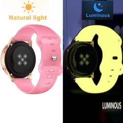 Luminous Glow Silicone Wristband - 20mm Sport Bracelet Strap - 20mm Vivomove Series (Illuminate Pink)