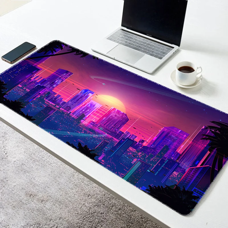 

Large Mouse Pad Gaming Vaporwave Mousepad Gamer Accessories Computer Desks Desk Protector Keyboard Mats Mat Extended Mause Pads