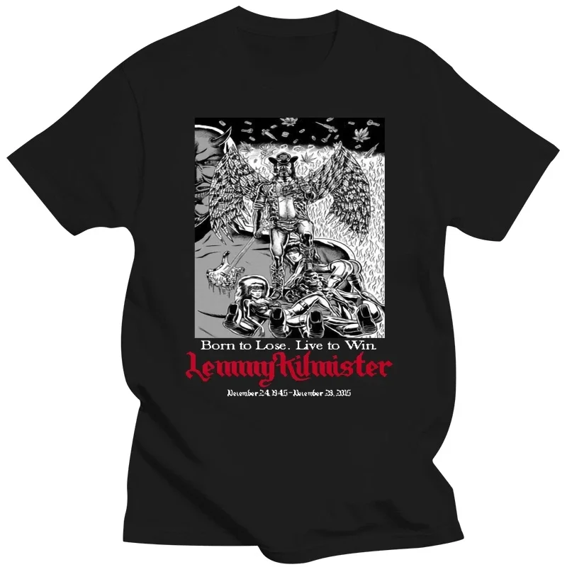 

Men'S T-Shirt 2019 Newest Kilmister Black and White Unisex Tribute T-Shirt Tee Base Shirt