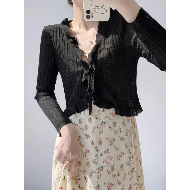 Women Knitted V Neck Sweater Blouse