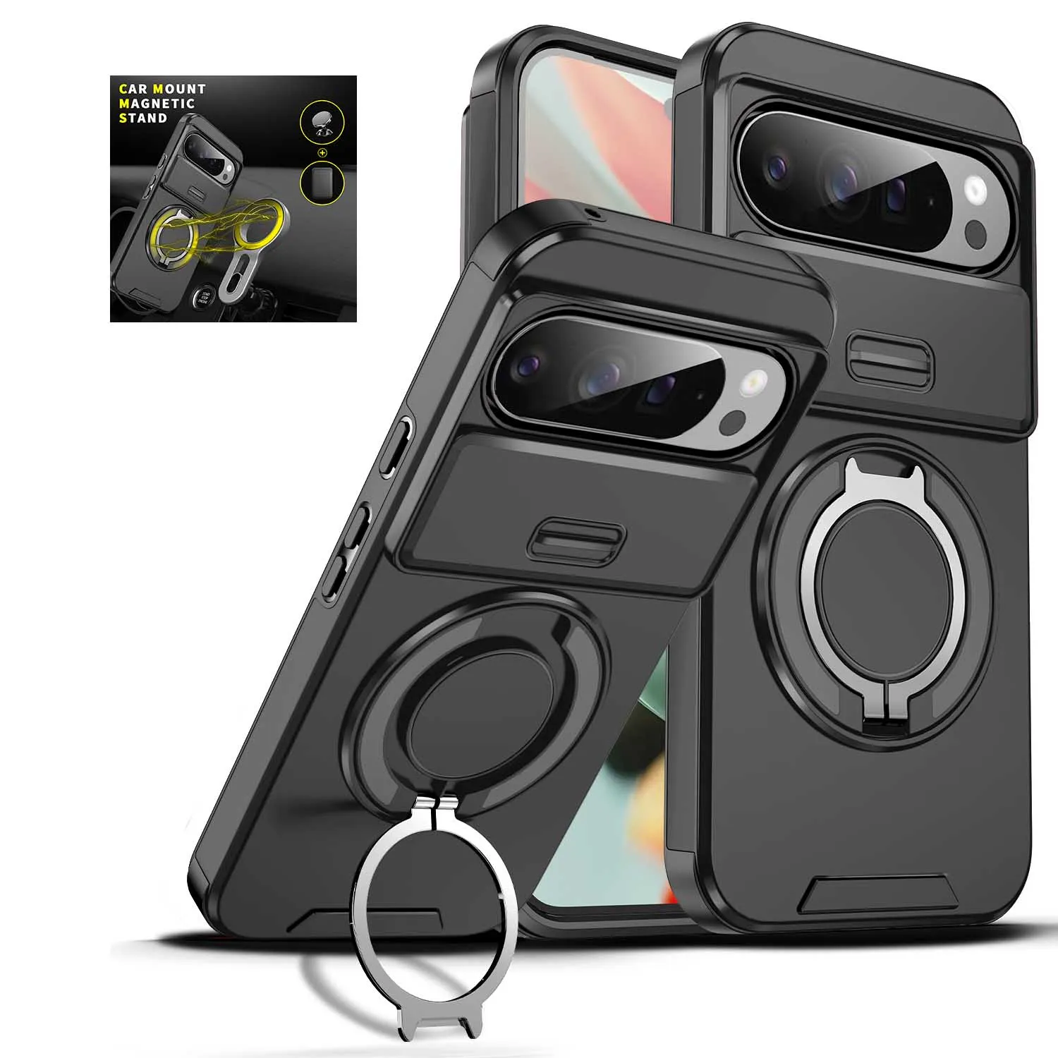 Magnetic Bracket Sliding Window Anti-Fall Phone Case