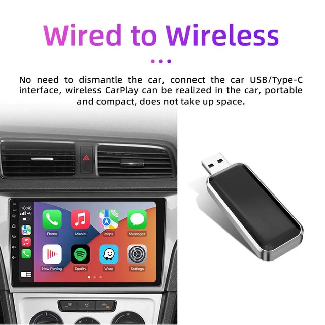 Wireless Apple CarPlay Adapter 2023 Upgrade Converter 5Ghz WiFi