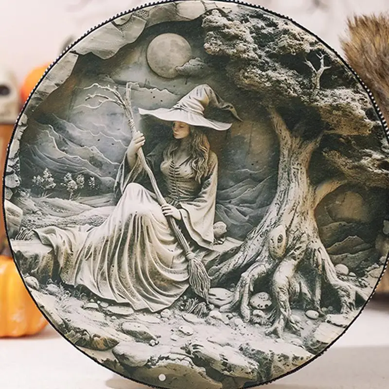 Halloween Shamanic Drum Unique Shaman Drum Creative Spiritual Instrument Horror Decoration Hand With Stick For