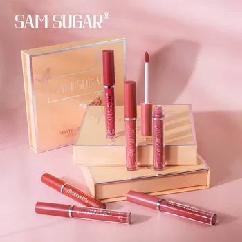 6 - Pack Matte Lip Gloss Set With Long - Lasting Color Rendering, Easy To Apply, Waterproof Lip Makeup Set 2