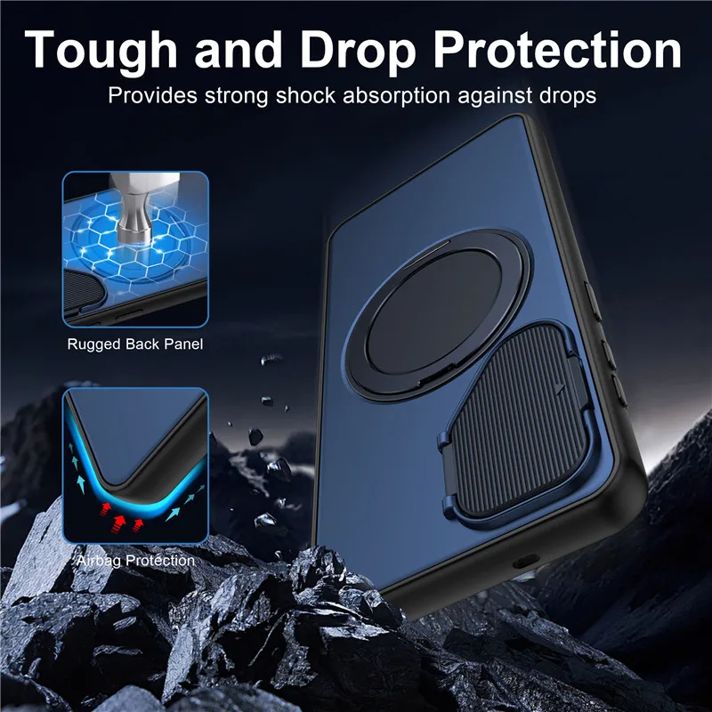 Armor Case with Car Magnetic Ring and MagSafe-Compatible Wireless Cover