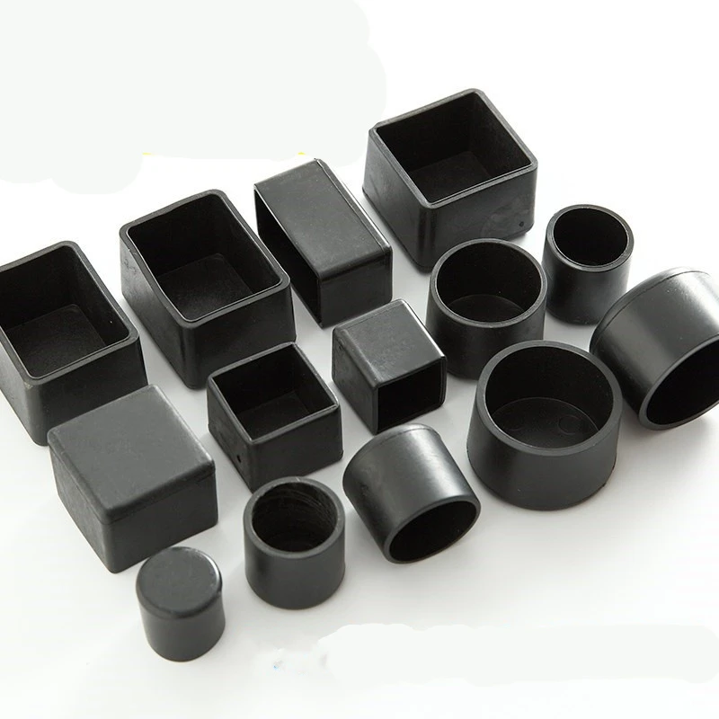 cuadradas de silicona para patas de silla, antideslizantes, cubierta antipolvo para pies de mesa, Almohadillas protectoras para tapones para tubos, pies niveladores para muebles, 4 Uds.|Patas mueble| -