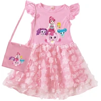 Été enfants robes Catche Teenie ping bébé filles robe princesse enfants mariage fête d'anniversaire robe Costume de noël 4