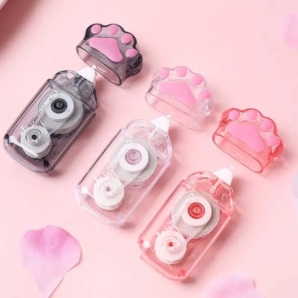 1/3PCS TWINGO 6M Cartoon Cat Claw Correction Tape Quick Clean Easy Use Writing Office