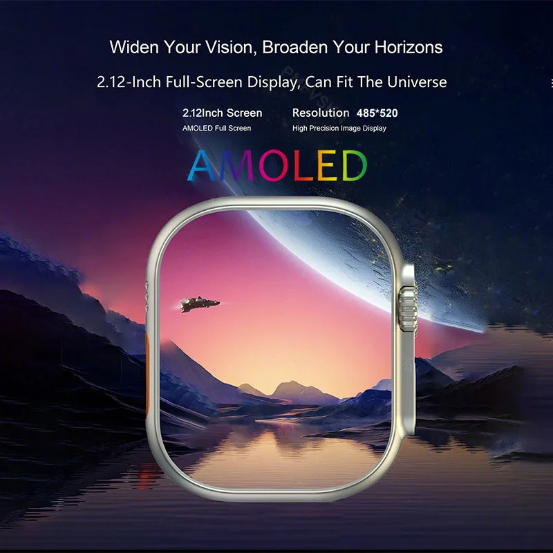 2023 ����Ʈ ��ġ Uitra 9 Pro MAX Gen 2 ���� ���� ����, �Ƹ����� ��ũ��, ECG ���� ���� ���� NFC ��Ʈ�Ͻ� ����, 450Mah, 49mm