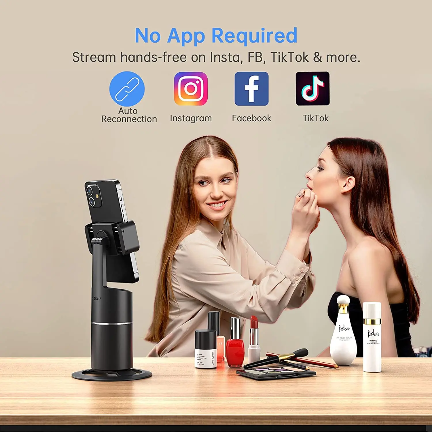Selfie Stick Tripod Cell Phone Selfie Stick Smartphone Selfie Stick Selfie Stick Phone Selfie Tripod Gimbal Stabilizer Mobile Phone Holder Smartphone Shooting Holder Auto Tracking Phone Holder 360&deg; Rotation Motion Tracking Mount