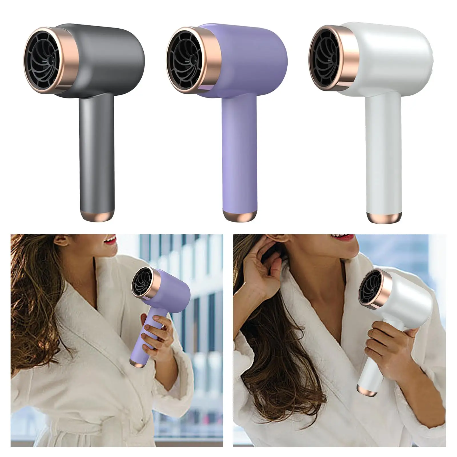 Travel Small Fan Setting Hairdryer Quick Dry Professional Ionic Blow Dryer Hair Blower for Outdoor Travel Salon Indoor Women Men 3