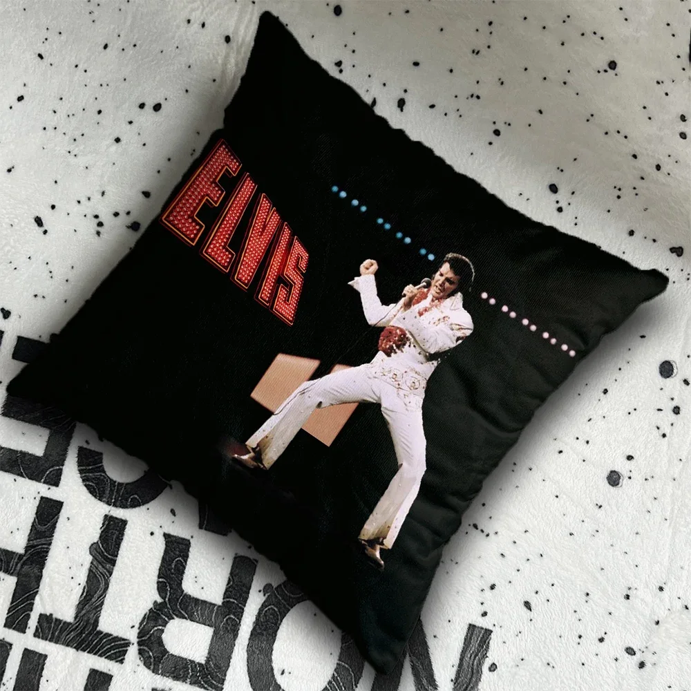 Decorative Pillowcase E-Elvis P-Presley Cushion Cover Double Sides Rockstar Pillow Case 40x40 45x45 Gift Pillow Cover Sofa