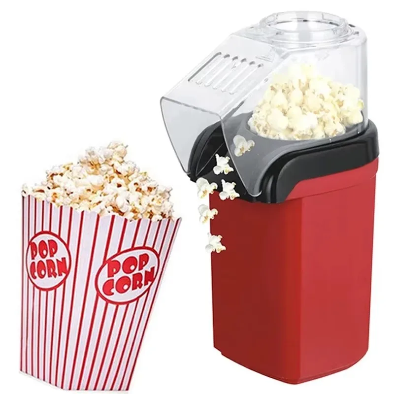 Popcorn Machine Healthy Hot Air Oil Free Corn Popper Home Small Popcorn Pots Fully Automatic Machine Christmas Snacks