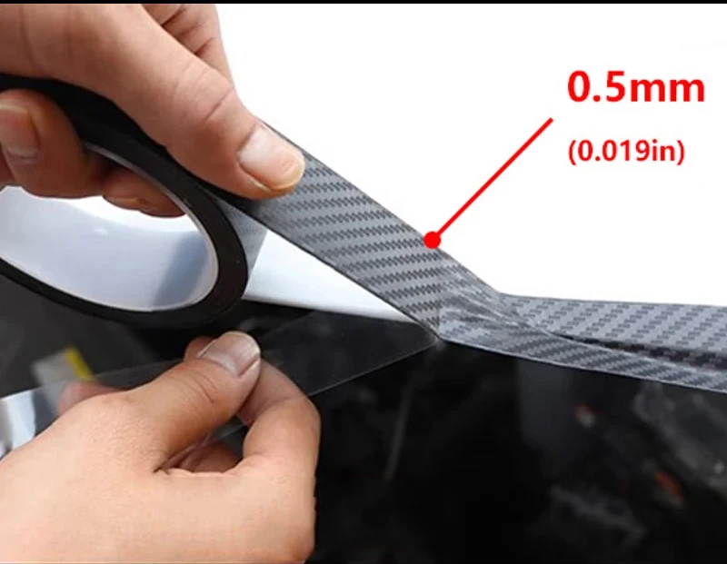 DIY Nano Carbon Faser Auto Aufkleber Schwelle Schutz Streifen Stoßstange Band Wasserdichte Dicht Paste Streifen Aufkleber – Detail 9