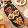 DMWD Electric Grill Non-stick Barbecue Machine Smokeless Korean Style Hotplate BBQ Teppanyaki Tools Household Grilled Meat Pan 3