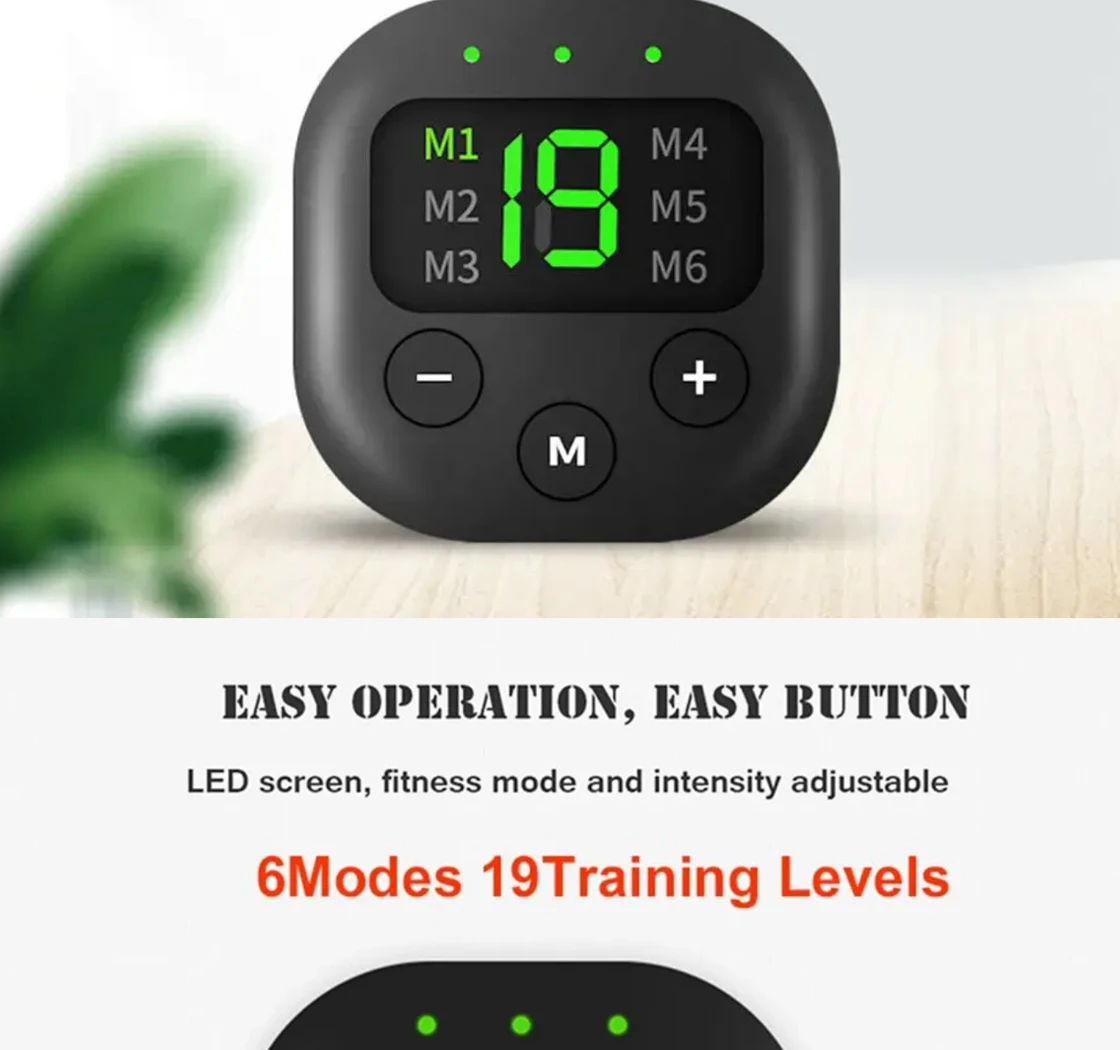 USB-Elektro-EMS-Massage, Bauchtraining, Körperformungsmassagegerät, 19 Muskelstimulation, Graphenband 2023_voghion.com