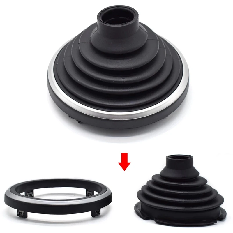 Engrenagem Shift Knob Gaiter para Ford Fiesta Fusion 2004 2005 2006 2007, Borracha Gaiter Botas, Capa de Poeira, Quadro Inferior