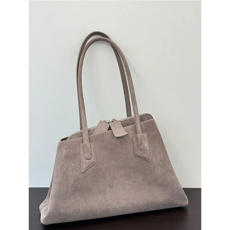 NEW Luxury Designer suede leather cowhide Tote Bag High Quality Women's Shoulder Bag Large Capacity Fashion  Handbags