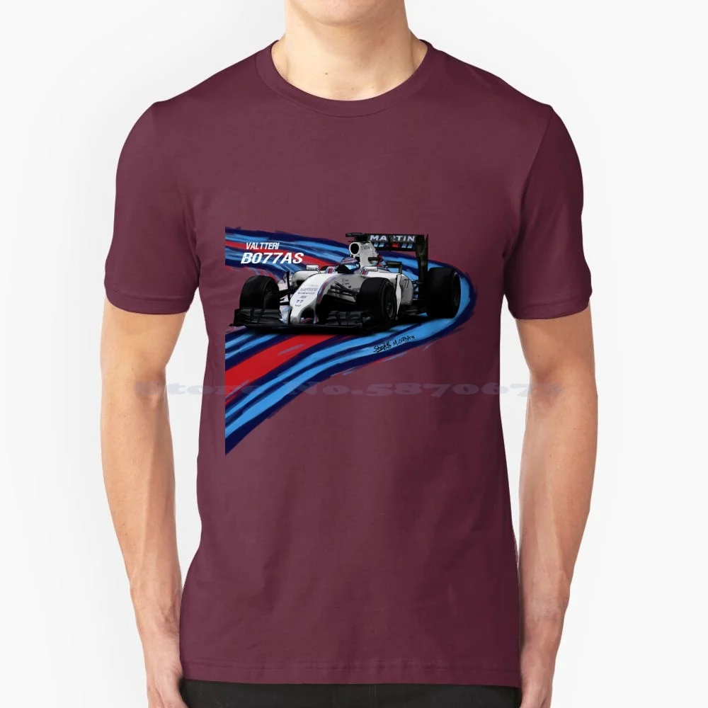 Williams Martini Racing Bo77As T Shirt 100% Cotone Tee Williams Martini Racing Valtteri Bottas Bo77As Cars