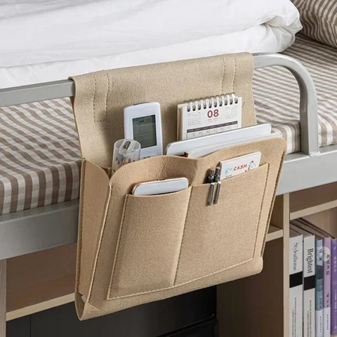 

Bedside Organizer Felt Anti-slip Storage Bag Sofa Side Holder Pouch Hanging Couch Pockets Bed Storage Holder