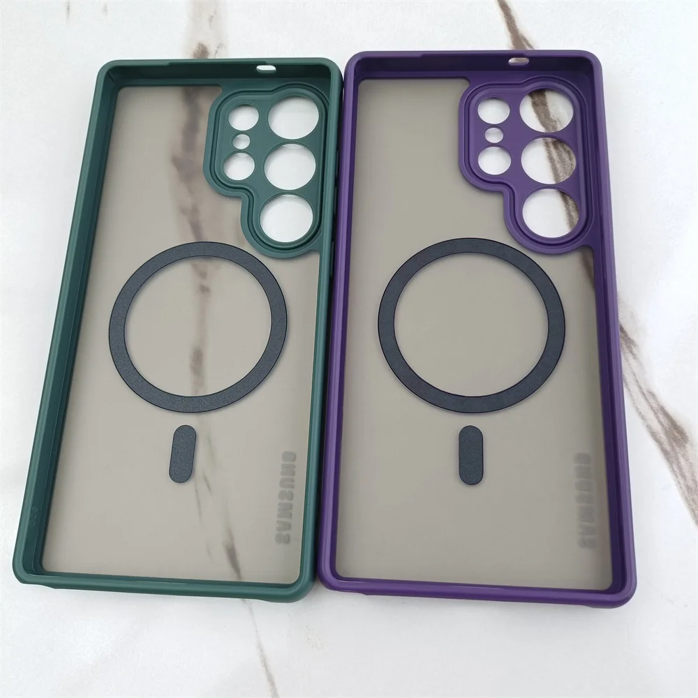 Matte Frosted Clear Magnetic Charging Case