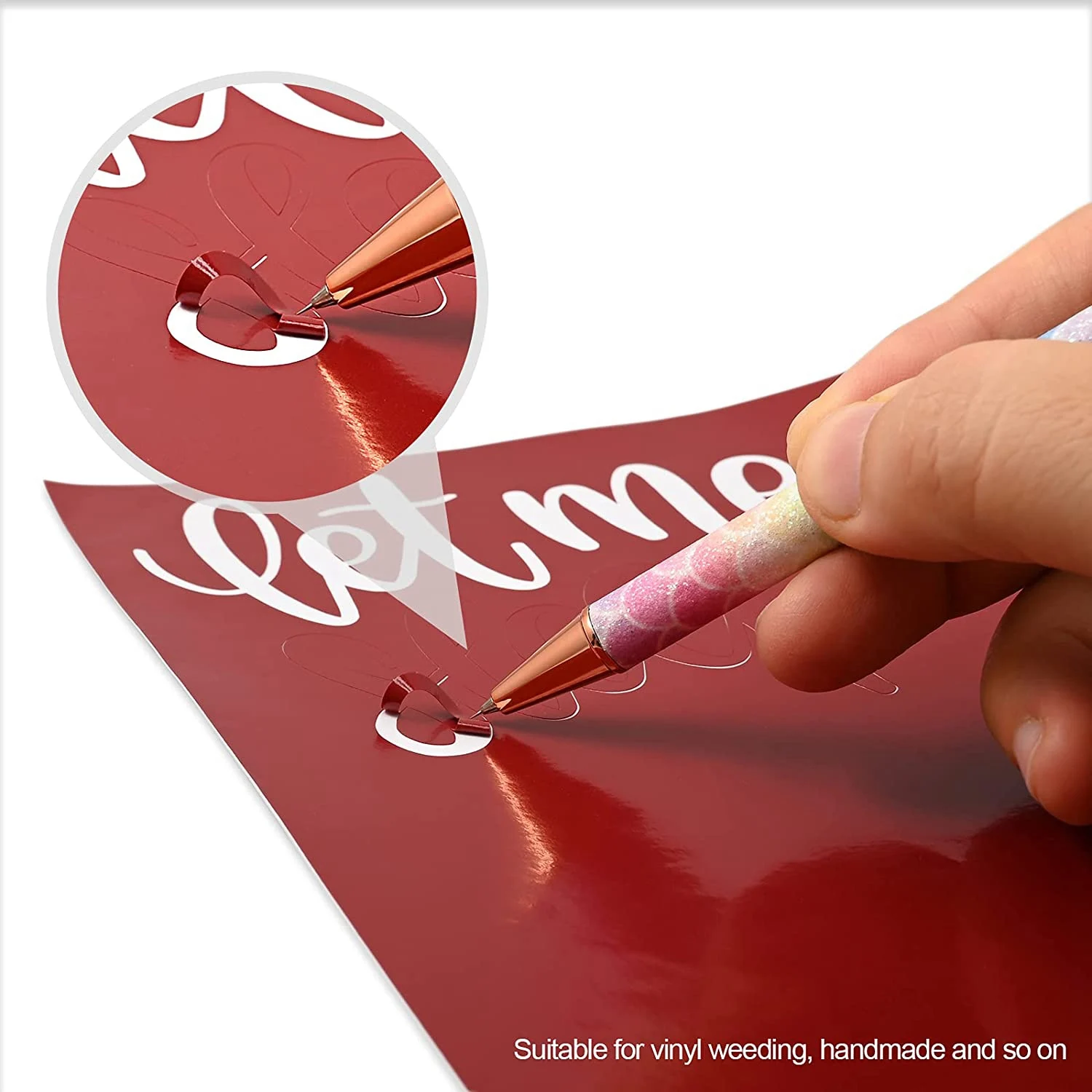 Air Release Pen Tool Pin Pen Craft Vinyl Air Release Weeding Tools for Squeegee Out Bubble HTV Craft Vinyl with Refills 4