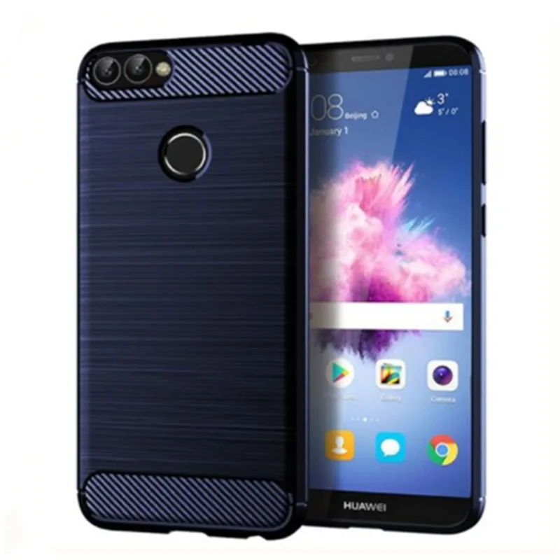 Premium Carbon Fiber Shockproof Silicone Case with Bumper Back Cover