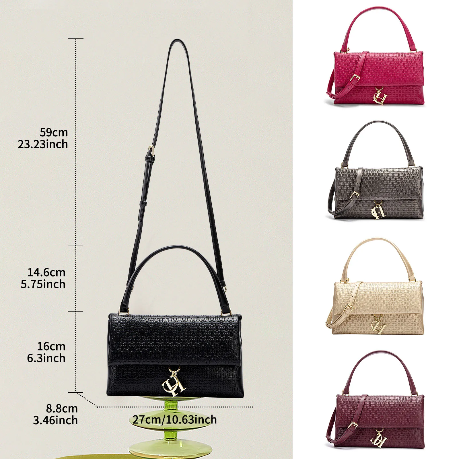 حقيبة كتف نسائية من CHCH 2024 حقيبة يد جديدة قابلة...