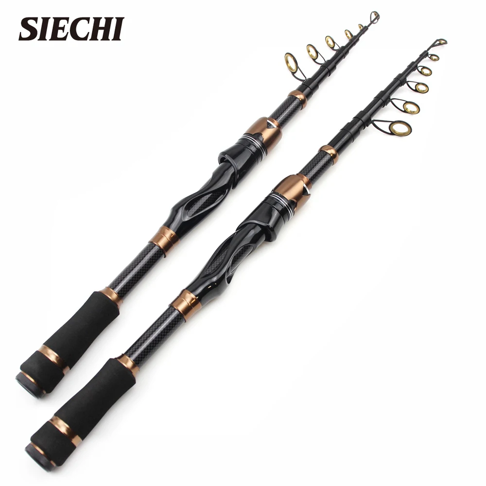 

SIECHI Telescopic Fishing Rod 1.5M 1.8M 2.1M Spinning/Casting Fishing Role Carbon Fiber Protable Travel Fishing Rod Pesca