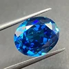 Natural Blue Sapphire Deep Blue Oval Shape Cut Loose Gemstone Synthetic Gems For Jewelry 4