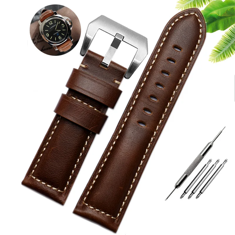 Premium Crazy Horse Leather Watch Band - Genuine Leather Strap