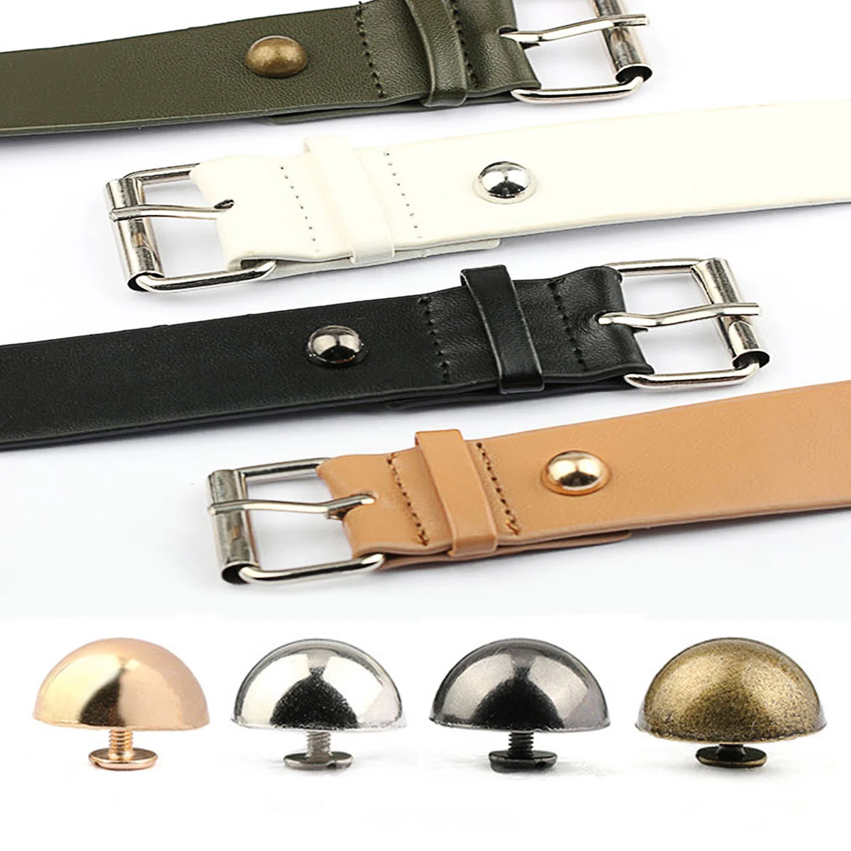 Dome Rivets Screws Spike Studs Punk Spots Garment Leather Craft Belt Wallet Decoration Parts 8/10/12/12mm 10pcs metal rivets,belt strap rivets,copper rivets,metal studs,leather rivets,pearl rivets