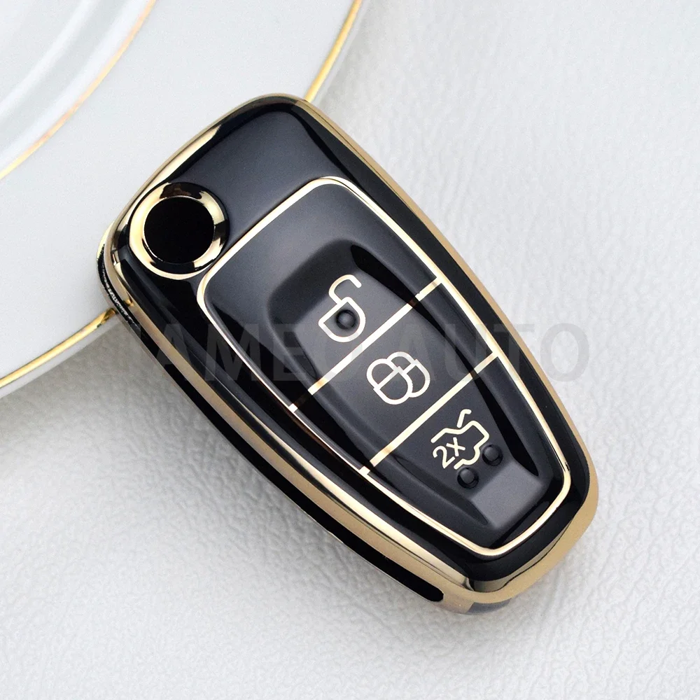 Key Case Cover Key Case Car Key Shell TPU Car Key Case Cover for Ford Focus 2 3 MK3 ST RS Custom C-Max S-Max Ecosport Kuga Escape Fiesta Mondeo Shell Fob Accessories