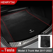 Nieuwe Tesla Model 3 2021 Kofferbak Mat Auto Accessoires Kwaliteit Flanel Voor Model3 2017 - 2022 Voor/Achter Cargo lade Opbergdoos Pads