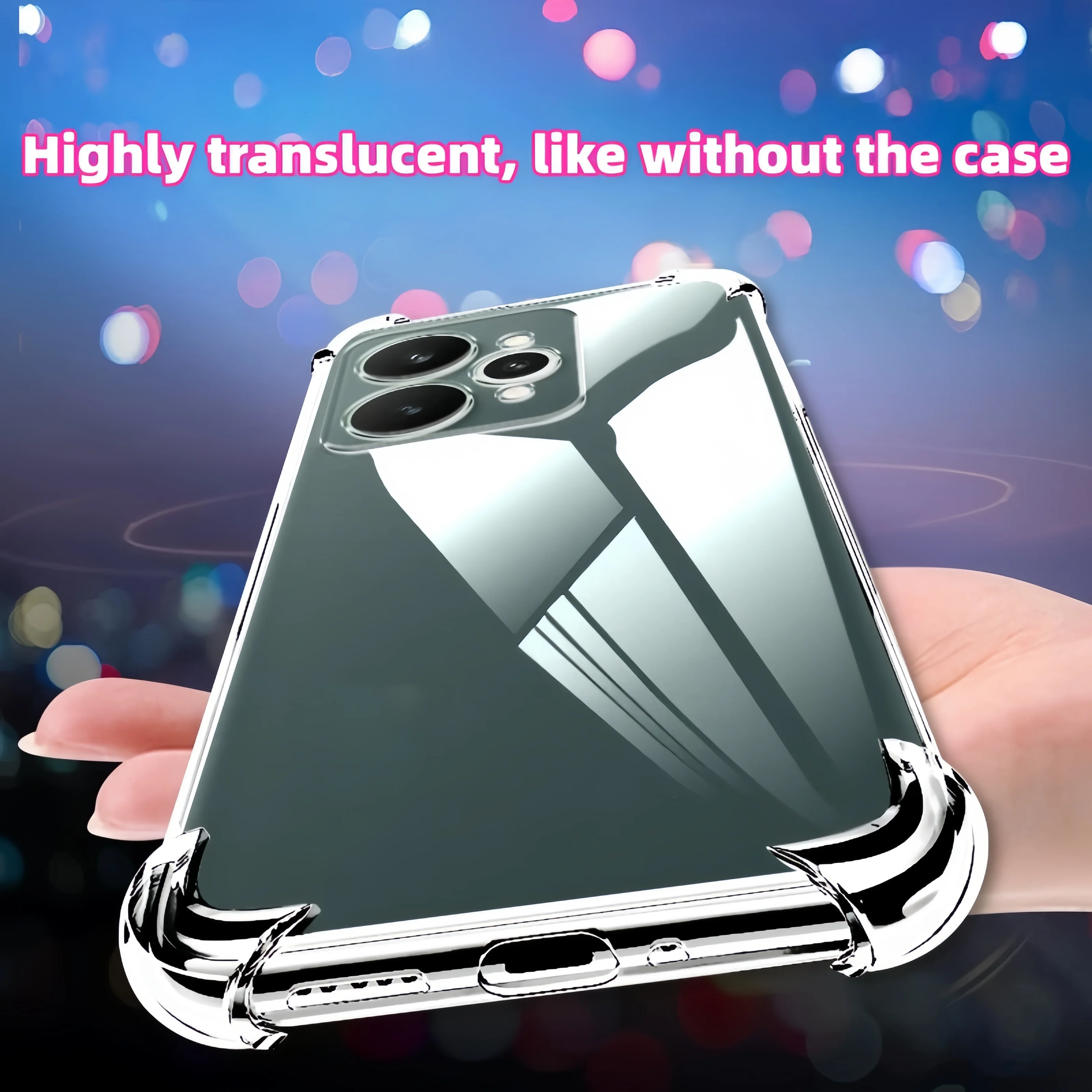 Clear Shockproof Transparent TPU Phone Case