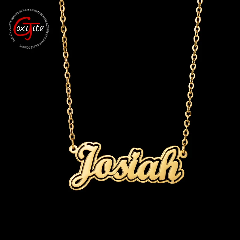 

Goxijite Custom Personalized Name Necklace For Women Girls Customized Nameplate Charming Choker Necklace Jewelry Gift